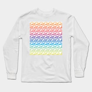 Geodesic Sphere, Rainbow Long Sleeve T-Shirt